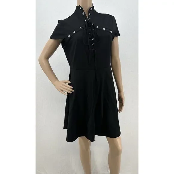 Killstar | Dresses | Killstar Dress Womens Xl Black Lace Up Front Eyelets  Gothic Witch Punk Rave Euc | Poshmark